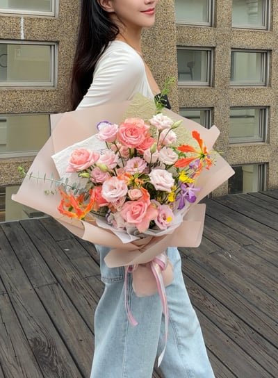Pink Blush 盛夏粉漾粉色花束4