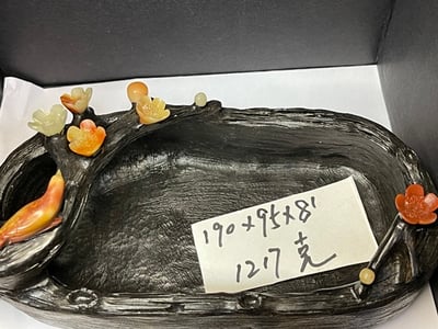 壽山石結晶桃花紅白芙蓉【喜上梅梢】4