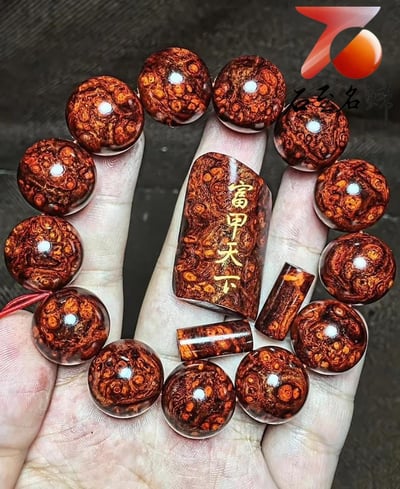 印度小葉紫檀18mm×13老料極品瘤疤【富甲天下】8