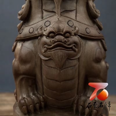 石至名歸 台灣現貨 印度老山檀香極品陰沉黑肉料【貔貅印章】3