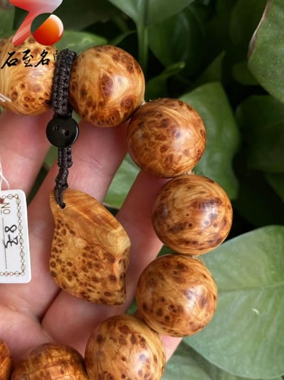 太行崖柏極品雲紋纓子瘤20mm手珠 8號4