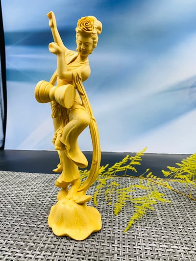 大葉黃楊木【飛天四音】中式古典雅件8