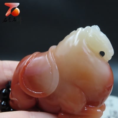 撾結晶朱砂石【唐馬手把件】8