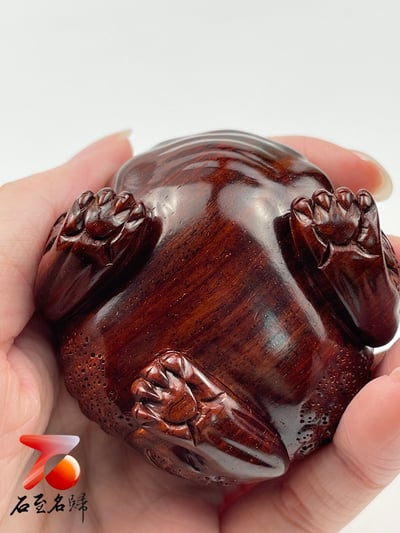 印度小葉紫檀 全二膘料 湘工手作【招財金蟾】7