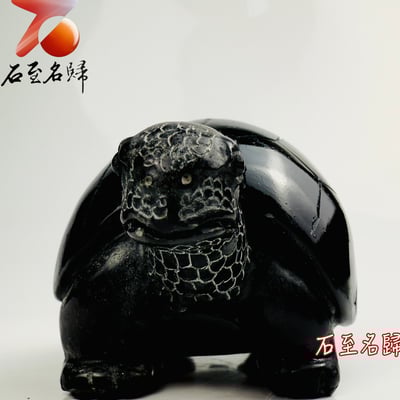 丹東石純手工雕烏龜 張國民雕刻家作品【納紋財龜】3