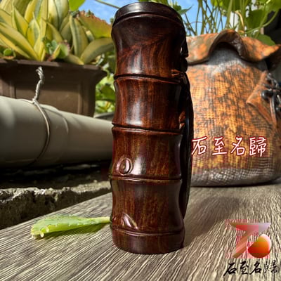 天然 印度小葉紫檀高油密帶金星樹心料 湘工手作【步步高鳴，蟬轉鴻運】3