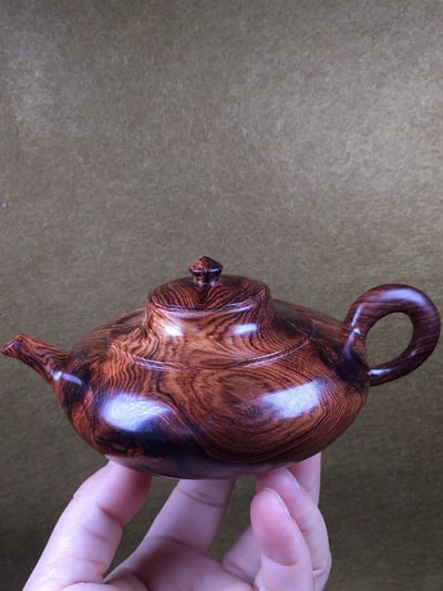 海南黃花梨油梨野生老料【精品壺】5