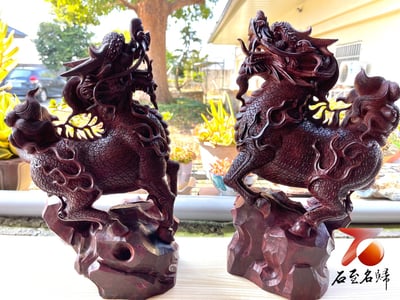 印度小葉紫檀高油密製【瑞獸麒麟】1