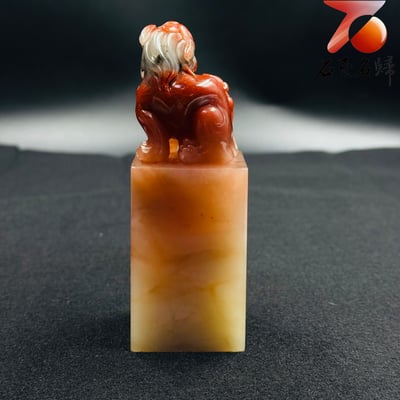 天然 極品老撾芙蓉石結晶透光料｜母子貔貅方印【母子聚財・福運相承】4