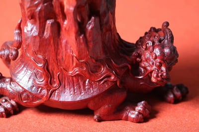 印度小葉紫檀名家手作【神獸-霸下】3