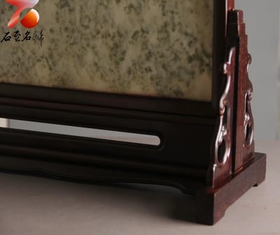 印度小葉紫檀 雲石屏風7