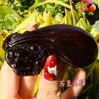 天然 印度小葉紫檀高油密帶金星樹心料 湘工手作【袋財金蟾】2