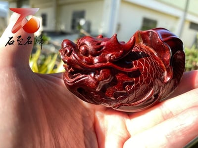 精選印度小葉紫檀高油密材質【魚化龍】5