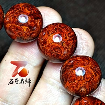 印度小葉紫檀15mm極品爆滿纓子瘤疤【文曲星】3