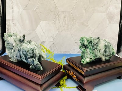 天然A貨翡翠 附收藏證書【招財貔貅】3