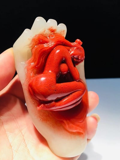 精品寮國牛角凍 大師力作【掌上明珠】5