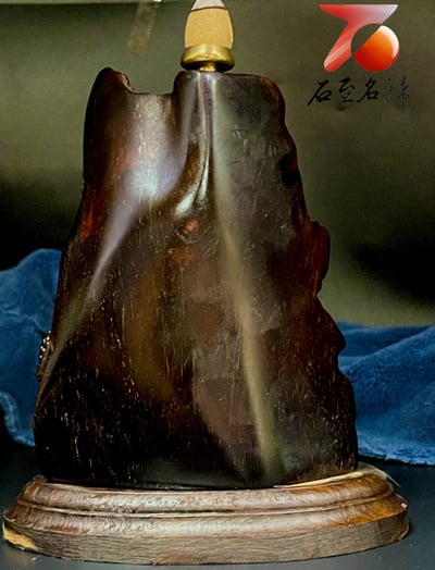 尚比亞紫檀木【逸情山水 倒流香擺件】14