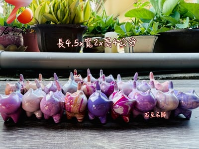 木雕流體彩繪小貓咪 長約4.5公分2