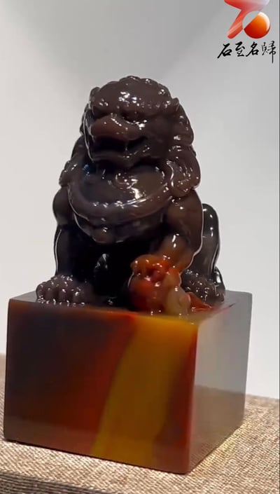 珍藏版 頂級五彩老撾牛角【北京獅】11