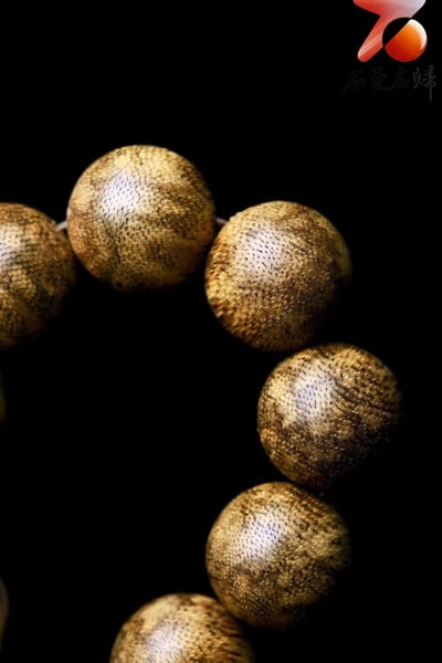 天然野生 老料柬埔寨虎斑紋沉香14mm×15顆  重量16克+2