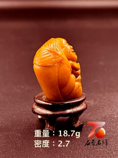 壽山田黃石收藏雕件【彌勒】 附福州壽山石鑑定中心鑑定證書4