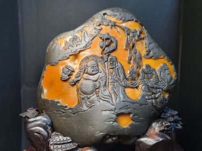 壽山石擺件【榮華富貴】2