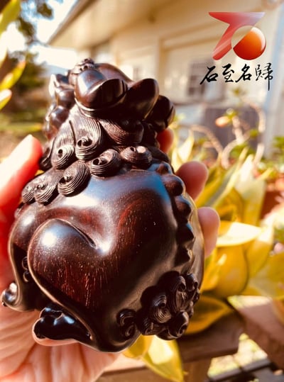 印度小葉紫檀高油密老料 湘工精製【貔貅】4