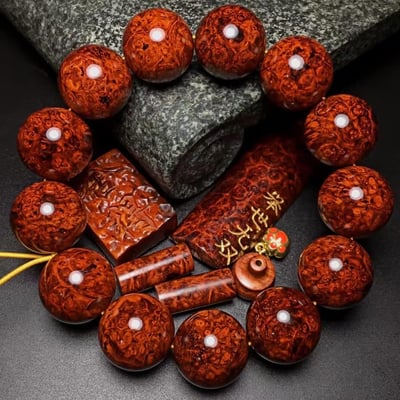 印度小葉紫檀18mm手珠【舉世無雙】9