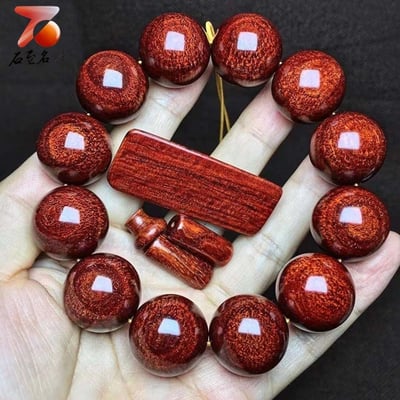 印度小葉紫檀老料製【精品雙面龍鱗】20mm手珠4