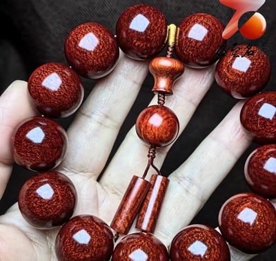 正宗印度小葉紫檀老料18mm×13顆4