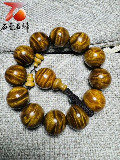 金絲楠木小葉楨楠 精品收藏【龍膽紋手串3號】3