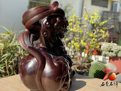 印度小葉紫檀高油密老料製作【祥瑞貔貅】7