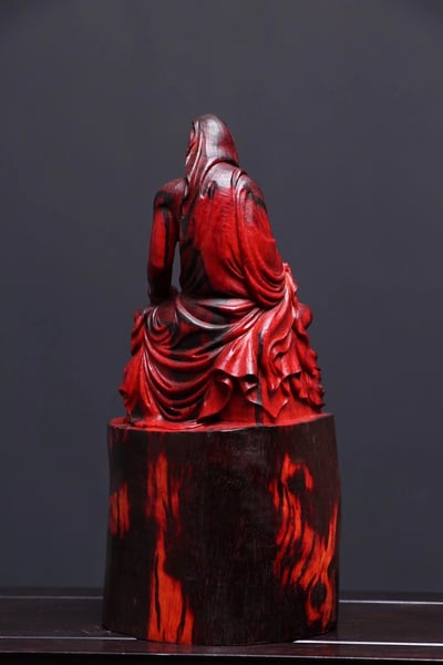 印度小葉紫檀整木清刀製作【達摩祖師】4