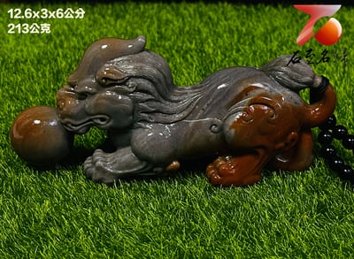 精美壽山石 老師傅手工雕刻【貔貅瑞獸】1