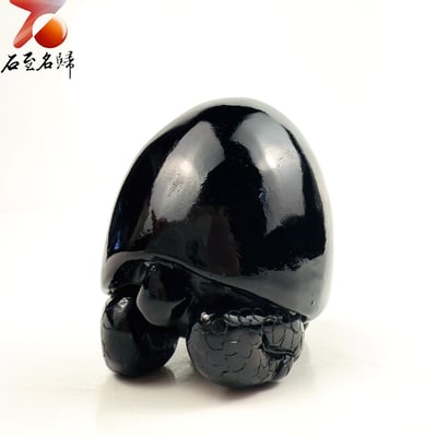 丹東石純手工雕烏龜 張國民雕刻家作品【昂首迎福龜】福氣在前 昂首而行5