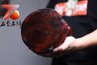 印度小葉紫檀【雙龍戲珠筆筒】3