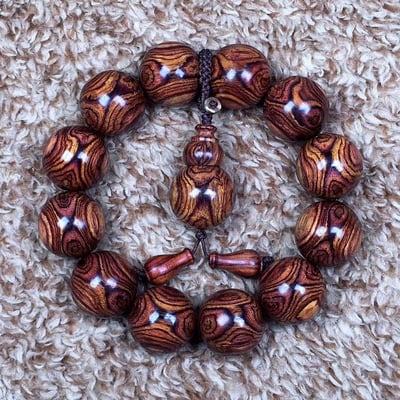 鼎藏 海南黃花梨野生料20mm手珠 重量46.5克8