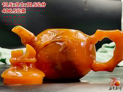 正宗青海凍石 手工雕刻 【竹-節節高升】附精美收藏禮盒8