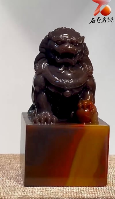 珍藏版 頂級五彩老撾牛角【北京獅】3