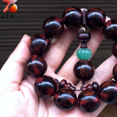 海南黃花梨 紫油梨根料20mm手珠 重量52.5克2