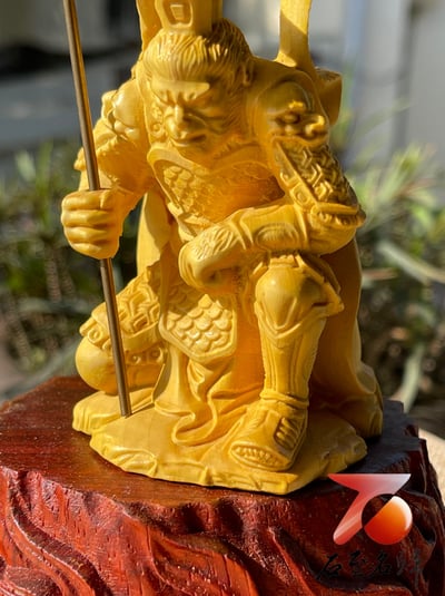 石至名歸 台灣現貨 實體店鋪 精選黃楊木擺件 美猴王擺件 生肖猴【大聖歸來】附精美收藏禮盒12