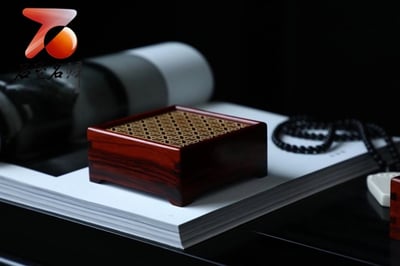 印度小葉紫檀拆房老料榫卯結構製作【香盒】4