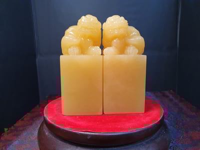 印尼金凍石【貔貅對章】1