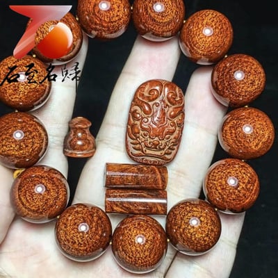 超美印度小葉紫檀18mm×13顆【貔貅】3