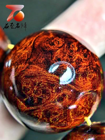 印度小葉紫檀檀手珠【福至心靈】25mm×10顆  爆滿瘤疤6