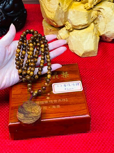 海南黃花梨8mm圓珠項鍊7