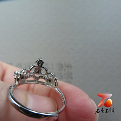 翡翠A貨+925銀【皇冠戒指】附玉石鑑定書4