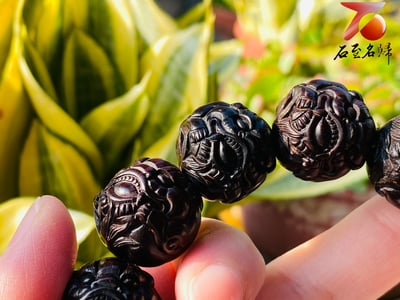 印度小葉紫檀高油密二膘料 湘工手作20mm手珠【有求必應】3