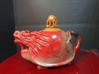 精選壽山石工藝品【龍龜壺】3