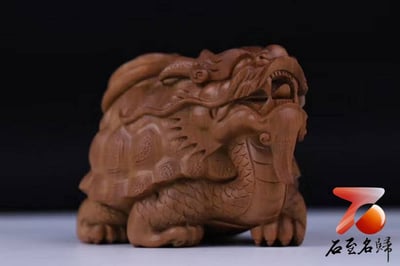 印度老山檀香全手工 湖南湘工大師雕刻【龍龜】2